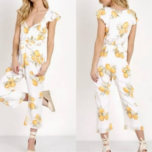 For Love & Lemons Limonada Capri Jumpsuit - Size S - Picture 2 of 9